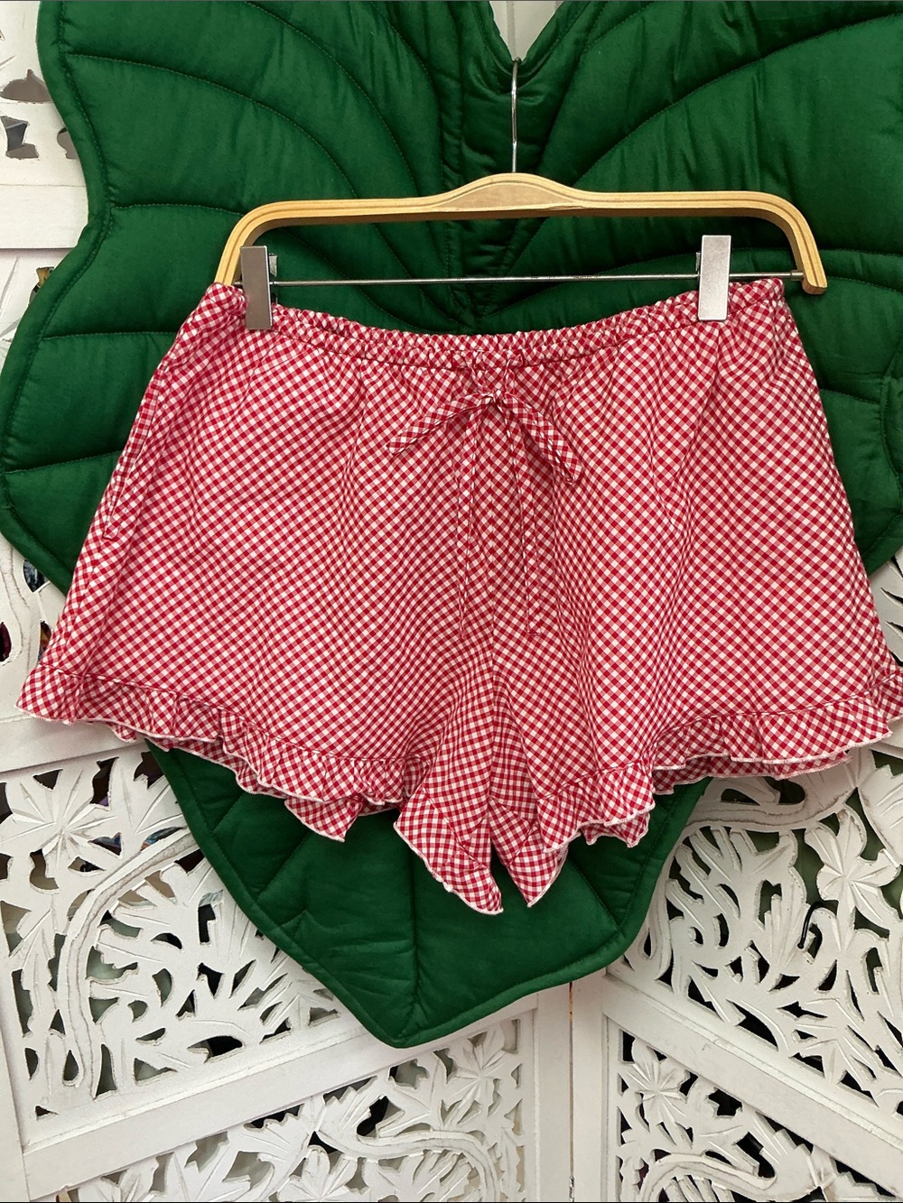 NWT Parke X Target red gingham ruffle shorts. Size M. **SOLD OUT online** - Picture 5 of 8